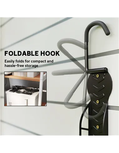 SPORTNOW 4 Pack Bike Rack, Wall Mounted Bicycle Hanger Hook, Foldable Garage Bike Wall Rack, Bicycle Storage Holder for Indoor O