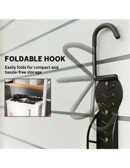 SPORTNOW 4 Pack Bike Rack, Wall Mounted Bicycle Hanger Hook, Foldable Garage Bike Wall Rack, Bicycle Storage Holder for Indoor O