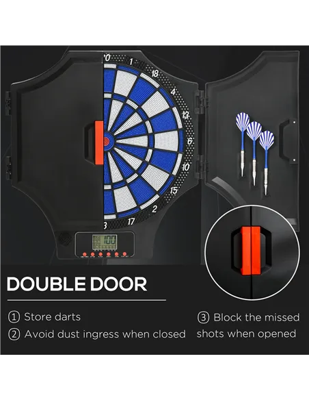 SPORTNOW Electronic Dartboard Set, with 31 Games, for Eight Players