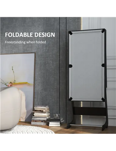 SPORTNOW 3.5ft Folding Pool Table, Snooker Table with Two Cues, 16 Balls, Chalk, Triangle, Brush - Grey