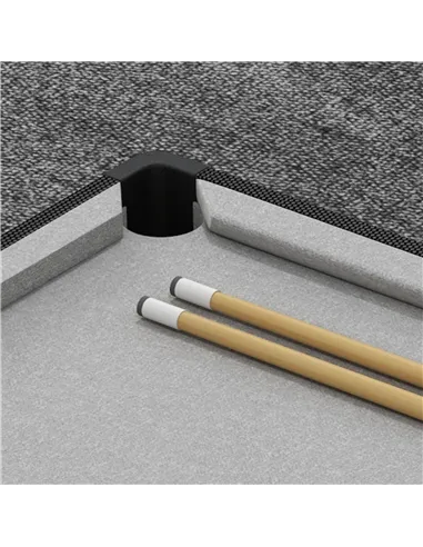 SPORTNOW 3.5ft Folding Pool Table, Snooker Table with Two Cues, 16 Balls, Chalk, Triangle, Brush - Grey