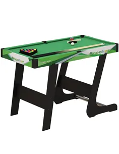 SPORTNOW 104cm Folding Mini Pool Table Set with 2 Cues, 16 Balls, Chalk, Triangle, Brush, Green