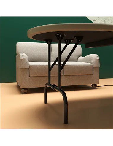 SPORTNOW 8 Player Folding Poker Table, with Cup Holders, Cushioning Edge, Brown and Blue