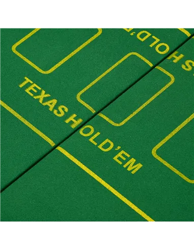 SPORTNOW Foldable Poker Mat, 10-Player Table Top with Cup Holder, Carry Bag - Green