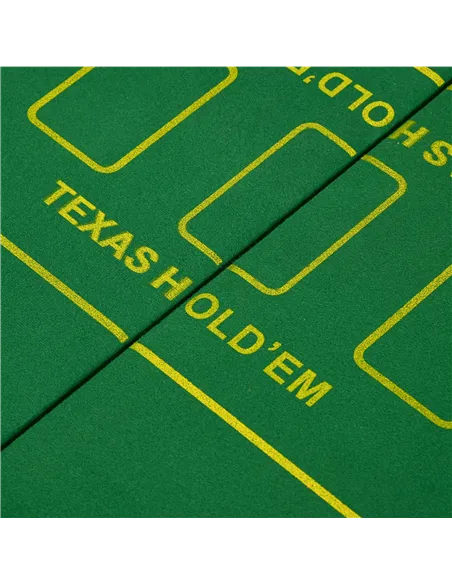 SPORTNOW Foldable Poker Mat, 10-Player Table Top with Cup Holder, Carry Bag - Green