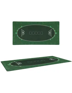 SPORTNOW Professional Poker Mat, Six-Player Water-resistant Poker Table with Felt Surface, Carry Bag, Green