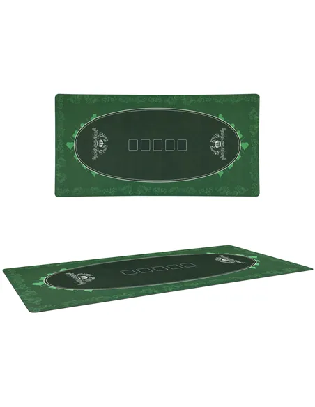SPORTNOW Professional Poker Mat, Six-Player Water-resistant Poker Table with Felt Surface, Carry Bag, Green
