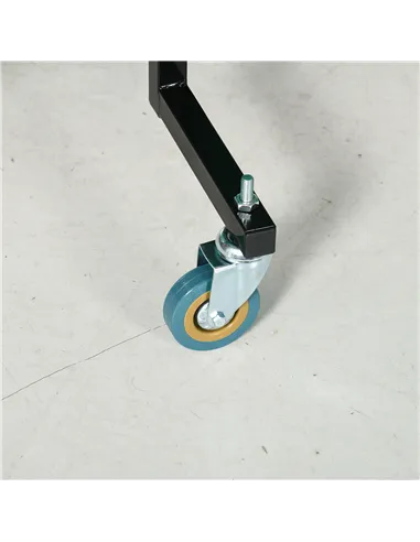 SPORTNOW 9FT Folding Tennis Table, with 8 Wheels, for Indoor Use, Green