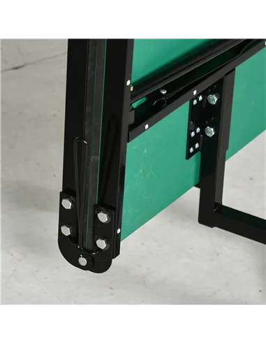 SPORTNOW 9FT Folding Tennis Table, with 8 Wheels, for Indoor Use, Green