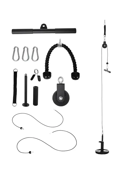 SPORTNOW Cable Machine Pulley System, Lats Pull Down System, with DIY Loading Weight Pin