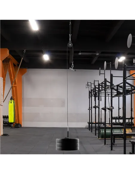 SPORTNOW Cable Machine Pulley System, Lats Pull Down System, with DIY Loading Weight Pin