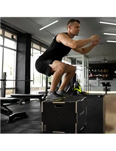 SPORTNOW Multi-Faceted Jump Box, Wooden Step Up Box, for Home, Gym, Exercise, 51/61/76cm- Black 2