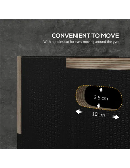 SPORTNOW Multi-Faceted Jump Box, Wooden Step Up Box, for Home, Gym, Exercise, 51/61/76cm- Black