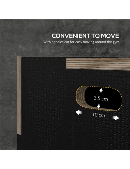 SPORTNOW Multi-Faceted Jump Box, Wooden Step Up Box, for Home, Gym, Exercise, 41/51/61cm - Black