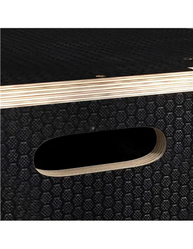 SPORTNOW Multi-Faceted Jump Box, Wooden Step Up Box, for Home, Gym, Exercise, 41/51/61cm - Black