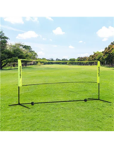 SPORTNOW 3m Badminton Net, Height Adjustable Outdoor Sports Net, with Carry Bag, for Tennis, Pickleball, Volleyball