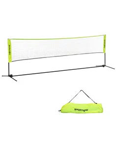SPORTNOW 4m Badminton Net, Height Adjustable Outdoor Sports Net, with Carry Bag, for Tennis, Pickleball, Volleyball