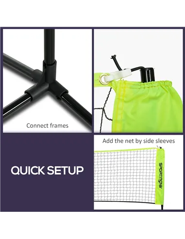 SPORTNOW 4m Badminton Net, Height Adjustable Outdoor Sports Net, with Carry Bag, for Tennis, Pickleball, Volleyball