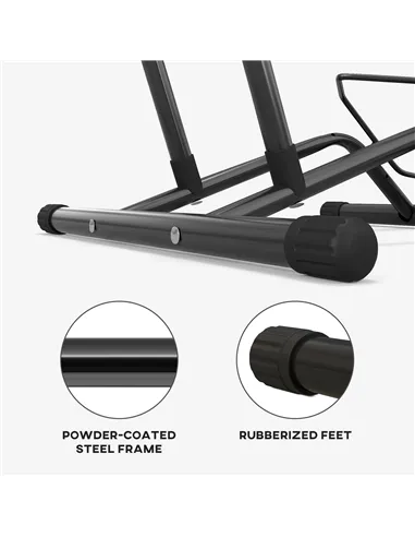 SPORTNOW Portable Bike Floor Stand, Freestanding Bike Rack for 16"-29" Kid's/Mountain/Road Bikes Home Garages Use