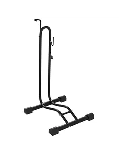 SPORTNOW Vertical and Horizontal Bike Rack Bicycle, Storage Stand with Adjustable Hooks, for 24"-29" Wheels, 700c Bike