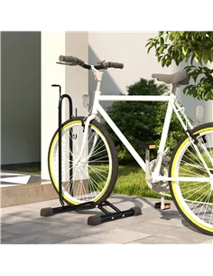 SPORTNOW Vertical and Horizontal Bike Rack Bicycle, Storage Stand with Adjustable Hooks, for 24"-29" Wheels, 700c Bike 2