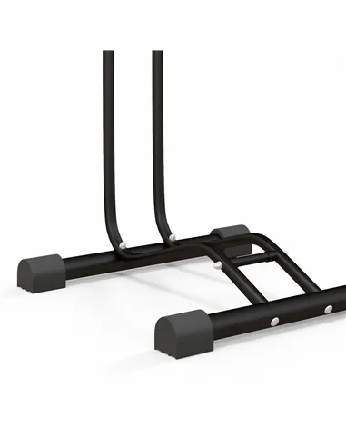 SPORTNOW Vertical and Horizontal Bike Rack Bicycle, Storage Stand with Adjustable Hooks, for 24"-29" Wheels, 700c Bike