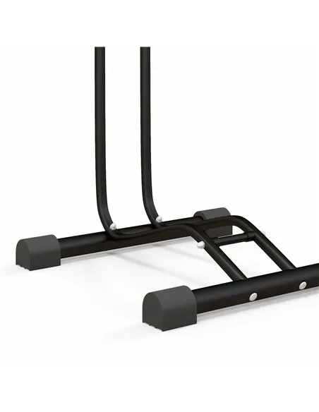 SPORTNOW Vertical and Horizontal Bike Rack Bicycle, Storage Stand with Adjustable Hooks, for 24"-29" Wheels, 700c Bike