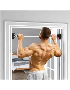 SPORTNOW Doorway Pull Up Bar, No Screws Door Frame Chin Up Bar, Adjustable Length (75-92cm) for Home Gym Workout, Max Load 200kg 2
