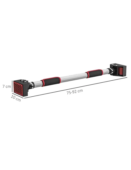 SPORTNOW Doorway Pull Up Bar, No Screws Door Frame Chin Up Bar, Adjustable Length (75-92cm) for Home Gym Workout, Max Load 200kg
