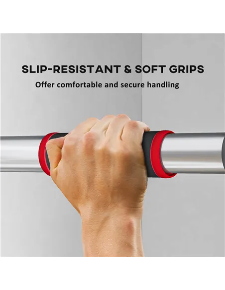 SPORTNOW Doorway Pull Up Bar, No Screws Door Frame Chin Up Bar, Adjustable Length (75-92cm) for Home Gym Workout, Max Load 200kg