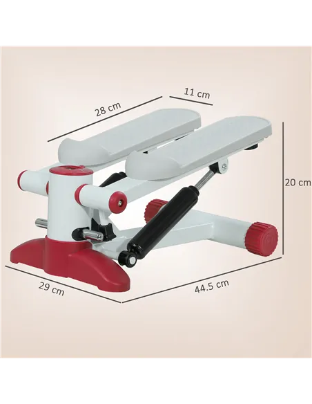 SPORTNOW Mini Stepper Machine, with LCD Monitor, Non-Slip Pedals, Grey