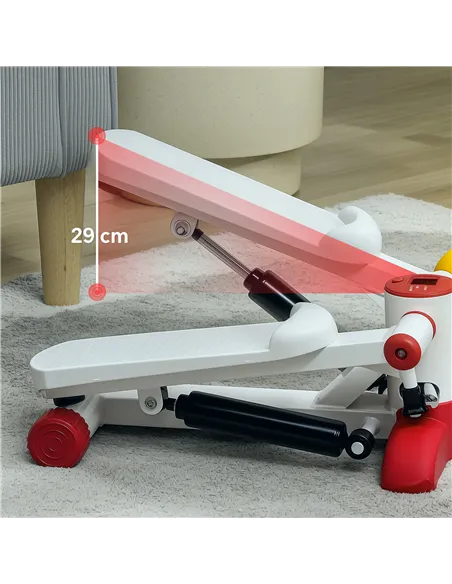SPORTNOW Mini Stepper Machine, with LCD Monitor, Non-Slip Pedals, Grey