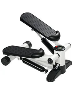 SPORTNOW Mini Stepper Machine, with LCD Monitor, Non-Slip Pedals, White