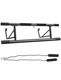 SPORTNOW Pull-Up Bar, No-Drilling Chin-Up Bar, Push-Up Stand with Resistance Bands, Padded Handles for Home Gym Exercise
