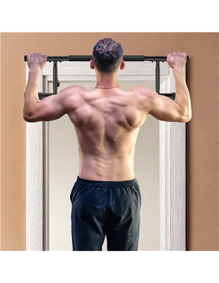 SPORTNOW Pull-Up Bar, No-Drilling Chin-Up Bar, Push-Up Stand with Resistance Bands, Padded Handles for Home Gym Exercise