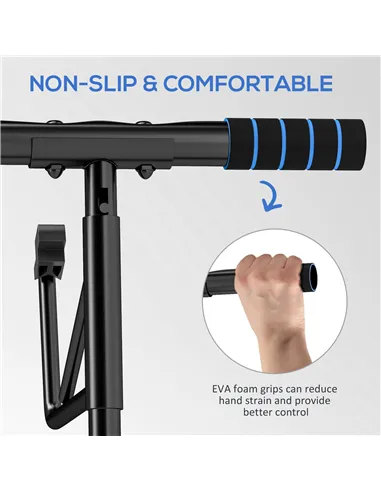 SPORTNOW Pull-Up Bar, No-Drilling Chin-Up Bar, Push-Up Stand with Resistance Bands, Padded Handles for Home Gym Exercise
