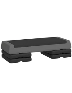 SPORTNOW Adjustable Fitness Stepper, with Non-Slip Surface, for Home, Gym, Office Workout, Grey
