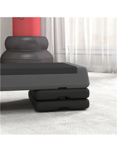 SPORTNOW Adjustable Fitness Stepper, with Non-Slip Surface, for Home, Gym, Office Workout, Grey