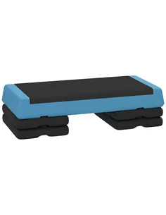 SPORTNOW Adjustable Fitness Stepper, with Non-Slip Surface, for Home, Gym, Office Workout, Light Blue