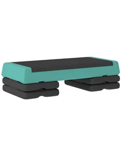 SPORTNOW Adjustable Fitness Stepper, with Non-Slip Surface, for Home, Gym, Office Workout, Green