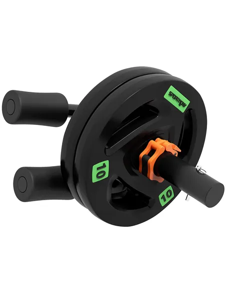 SPORTNOW Tib Bar with 2 x 10kg Olympic Weight Plates, Tibialis Trainer Calf Raise Machine for Shin Splints and Knee Pain Relief,