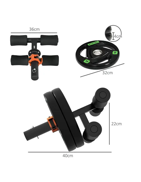 SPORTNOW Tib Bar with 2 x 10kg Olympic Weight Plates, Tibialis Trainer Calf Raise Machine for Shin Splints and Knee Pain Relief,