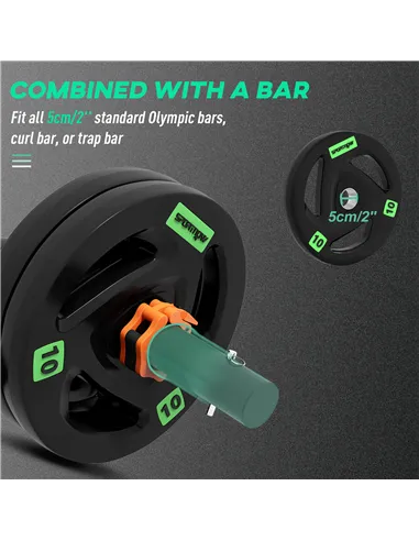 SPORTNOW Tib Bar with 2 x 10kg Olympic Weight Plates, Tibialis Trainer Calf Raise Machine for Shin Splints and Knee Pain Relief,