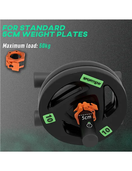 SPORTNOW Tib Bar with 2 x 10kg Olympic Weight Plates, Tibialis Trainer Calf Raise Machine for Shin Splints and Knee Pain Relief,