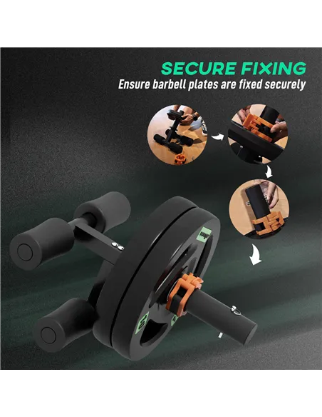 SPORTNOW Tib Bar with 2 x 10kg Olympic Weight Plates, Tibialis Trainer Calf Raise Machine for Shin Splints and Knee Pain Relief,