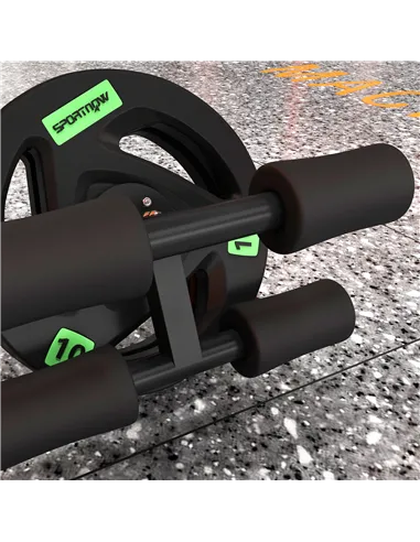 SPORTNOW Tib Bar with 2 x 10kg Olympic Weight Plates, Tibialis Trainer Calf Raise Machine for Shin Splints and Knee Pain Relief,