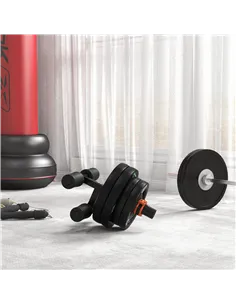 SPORTNOW Tib Bar with 2 x 5kg&2 x 10kg Olympic Weight Plates, Tibialis Trainer Calf Raise Machine for Shin Splints and Knee Pain 2