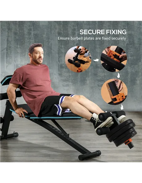 SPORTNOW Tib Bar with 2 x 5kg&2 x 10kg Olympic Weight Plates, Tibialis Trainer Calf Raise Machine for Shin Splints and Knee Pain