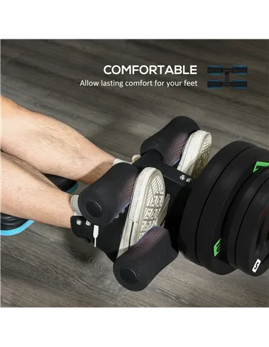 SPORTNOW Tib Bar with 2 x 5kg&2 x 10kg Olympic Weight Plates, Tibialis Trainer Calf Raise Machine for Shin Splints and Knee Pain