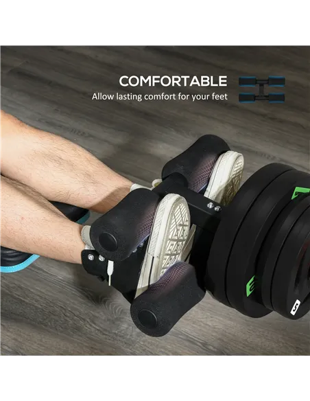 SPORTNOW Tib Bar with 2 x 5kg&2 x 10kg Olympic Weight Plates, Tibialis Trainer Calf Raise Machine for Shin Splints and Knee Pain